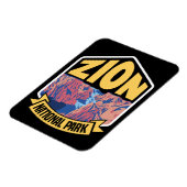 Zion National Park Utah Retro Magneet (Linkerzijde)