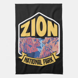 Zion National Park Utah Retro Theedoek