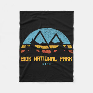 Zion National Park Utah Retro Vintage Wandelgesche Fleece Deken