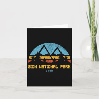 Zion National Park Utah Retro Vintage Wandelgesche Kaart