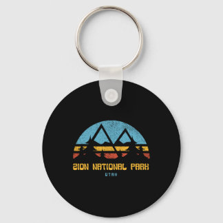 Zion National Park Utah Retro Vintage Wandelgesche Sleutelhanger