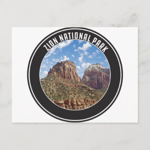 Zion National Park Utah Retro Zion Canyon Briefkaart