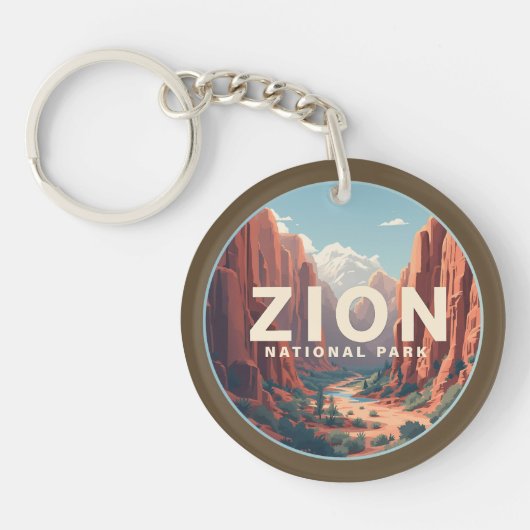 Zion National Park Utah Sleutelhanger (Voorkant)