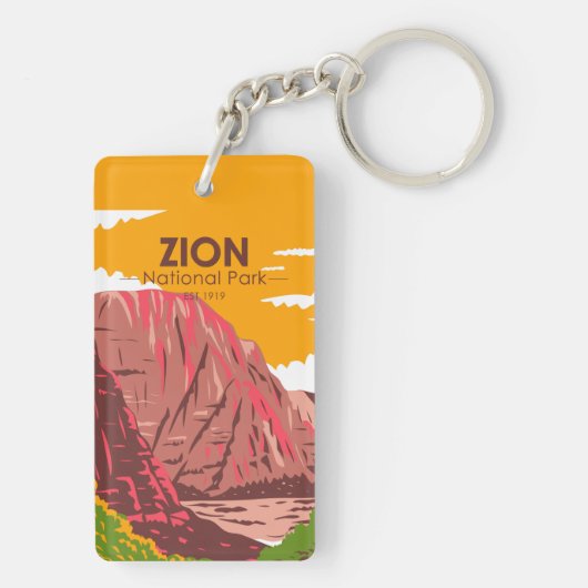 Zion National Park Utah  Sleutelhanger (achterkant)