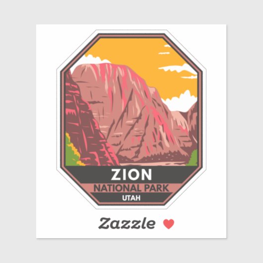 Zion National Park Utah  Sticker (Vel)