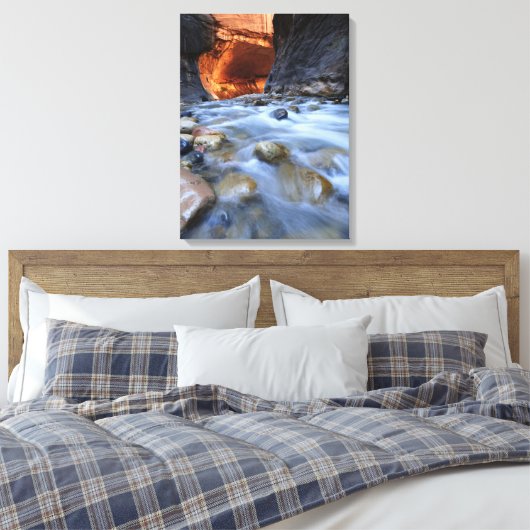 Zion National Park Utah the Narrows Fine Art Foto Canvas Afdruk (Insitu (Slaapkamer))