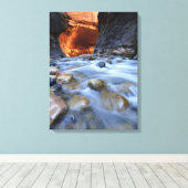 Zion National Park Utah the Narrows Fine Art Foto Canvas Afdruk (Insitu (Houten vloer))