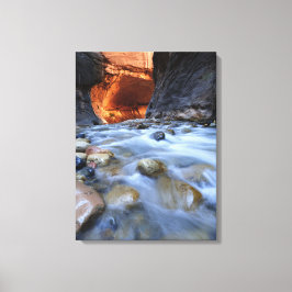 Zion National Park Utah the Narrows Fine Art Foto Canvas Afdruk