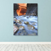 Zion National Park Utah the Narrows Fine Art Foto Canvas Afdruk (Insitu (Houten vloer))