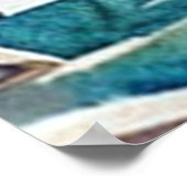 Zion National Park Utah The Narrows met een waterk Poster (Hoek)