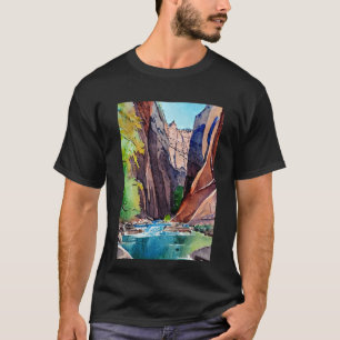 Zion National Park Utah The Narrows met een waterk T-shirt