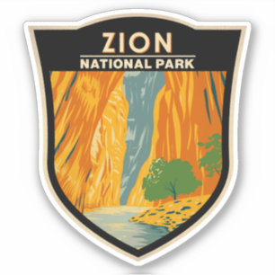 Zion National Park Utah The Narrows Vintage Sticker