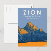 Zion National Park Utah The Watchman  Briefkaart (Voorkant / Achterkant)