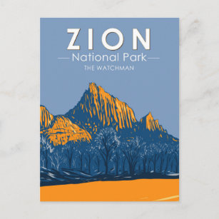 Zion National Park Utah The Watchman  Briefkaart