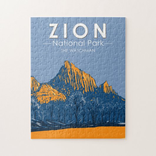 Zion National Park Utah The Watchman  Legpuzzel (Verticaal)