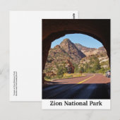 Zion National Park Utah Travel Briefkaarten (Voorkant / Achterkant)