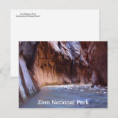 Zion National Park Utah Travel Briefkaarten (Voorkant / Achterkant)