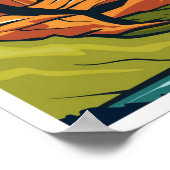 Zion National Park Utah Travel Illustration Poster (Hoek)