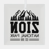 Zion National Park Utah USA Glas Ornament (Achterkant)