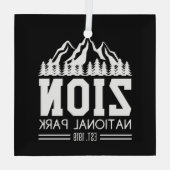 Zion National Park Utah USA Glas Ornament (Achterkant)