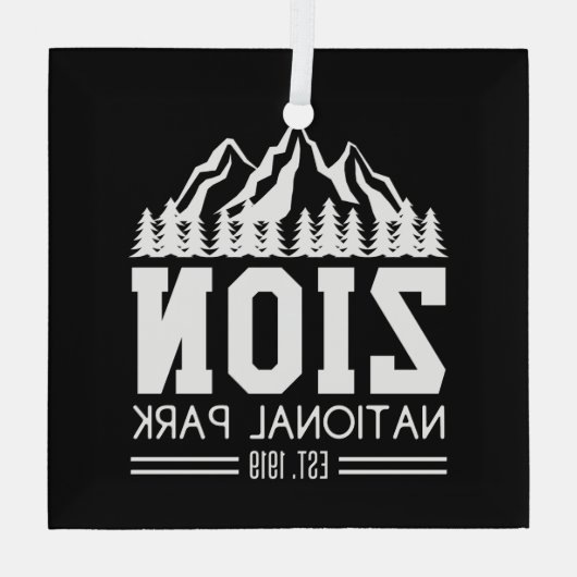 Zion National Park Utah USA Glas Ornament (Achterkant)