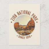 Zion National Park Utah USA Outdoor Distress Briefkaart (Voorkant)