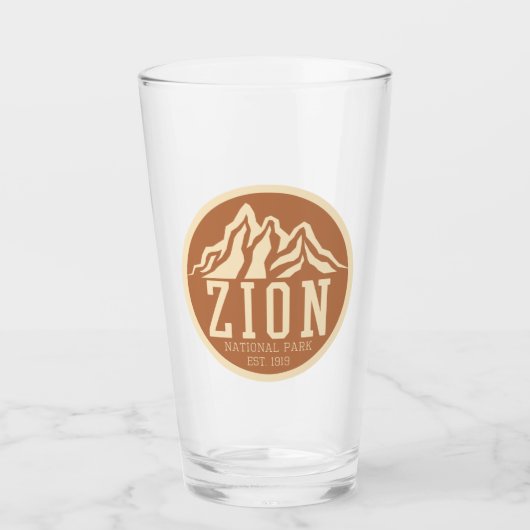 Zion National Park Utah USA Outdoor Retro Glas (Voorkant)
