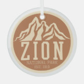 Zion National Park Utah USA Outdoor Retro Glas Ornament (Voorkant)