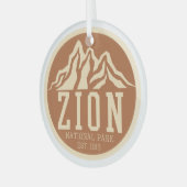 Zion National Park Utah USA Outdoor Retro Glas Ornament (Voorkant links)