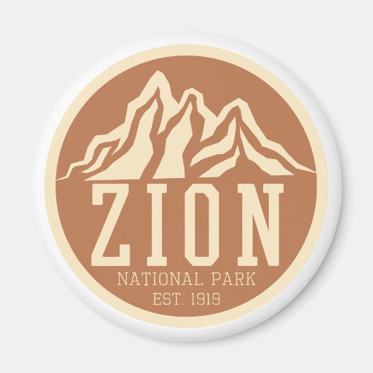 Zion National Park Utah USA Outdoor Retro Magneet (Voorkant)