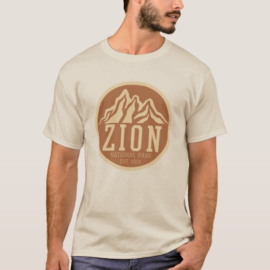 Zion National Park Utah USA Outdoor Retro T-shirt (Voorkant)