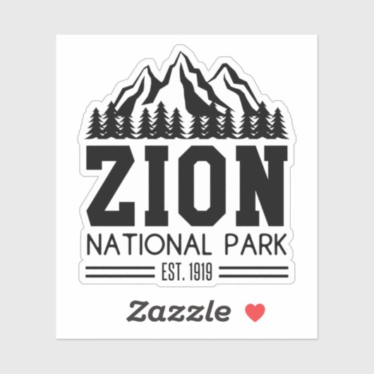 Zion National Park Utah USA Sticker (Vel)