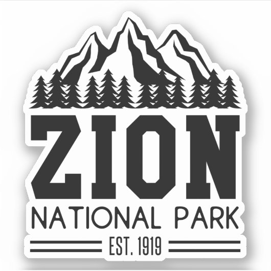 Zion National Park Utah USA Sticker (Voorkant)