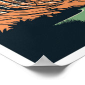 Zion National Park Utah USA Travel Illustration Poster (Hoek)