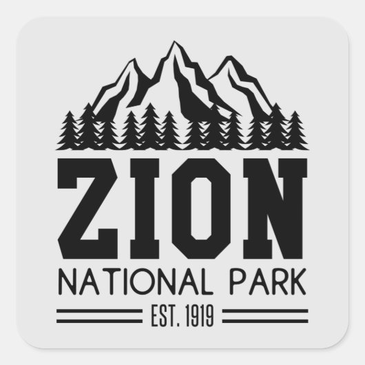 Zion National Park Utah USA Vierkante Sticker (Voorkant)