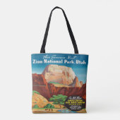 Zion National Park Utah Vacation Vintage Tote Bag (Achterkant)