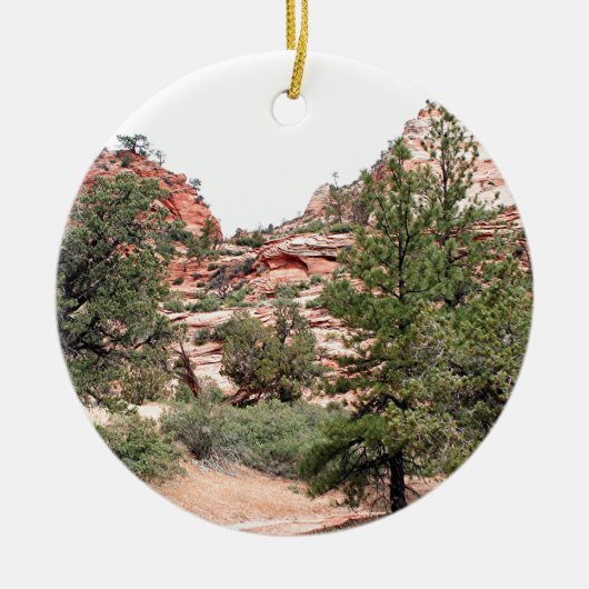Zion National Park, Utah, Verenigde Staten 16 Keramisch Ornament (Voorkant)