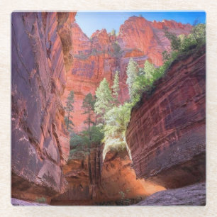 Zion National Park, Utah, Verenigde Staten Glazen Onderzetter