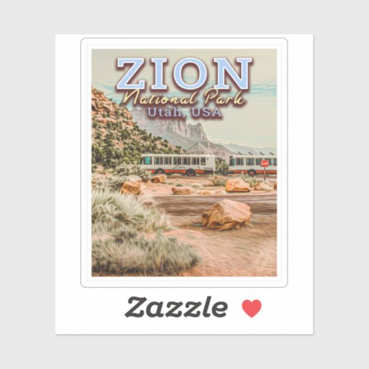 ZION NATIONAL PARK - UTAH VERENIGDE STATEN STICKER (Vel)