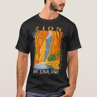 Zion National Park Utah Vintage The Narrows T-shirt