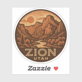 Zion National Park Utah Vinyl Sticker
