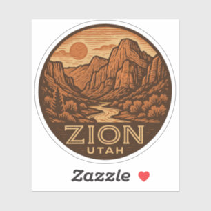 Zion National Park Utah Vinyl Sticker