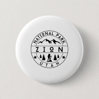 Zion National Park Utah Wandelaar Natuur Wandelen  Ronde Button 5,7 Cm