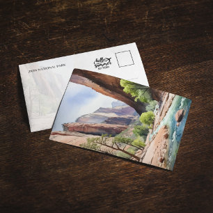 Zion National Park Utah Waterverf Kaart