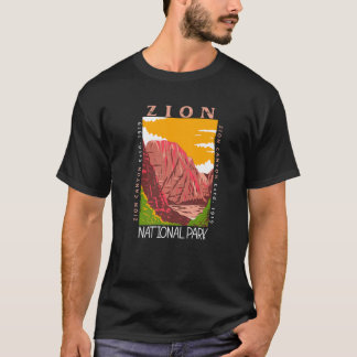 Zion National Park Utah Zion Canyon Vervuild Vin T-shirt