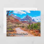 Zion National Park, Verenigde Staten Briefkaart (Voorkant / Achterkant)