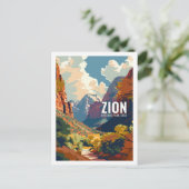 Zion National Park, Verenigde Staten Nationaal Par Briefkaart (Staand voorkant)