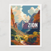 Zion National Park, Verenigde Staten Nationaal Par Briefkaart (Voorkant)