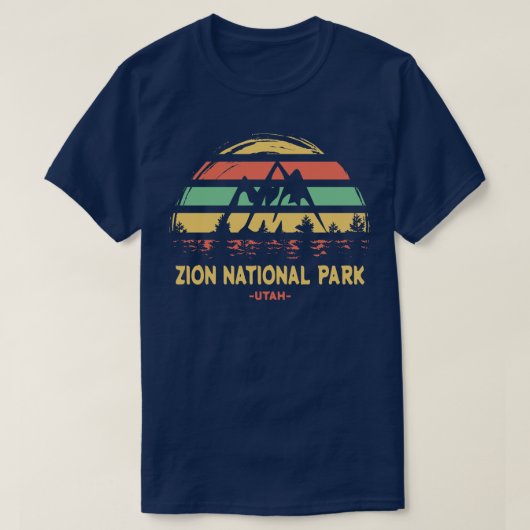 Zion National Park Vintage 5 T-shirt (Design voorkant)