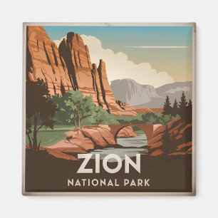 Zion National Park vintage Magneet